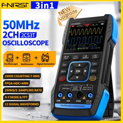 Handheld 3in1 Oscilloscope Multimeter Signal Generator