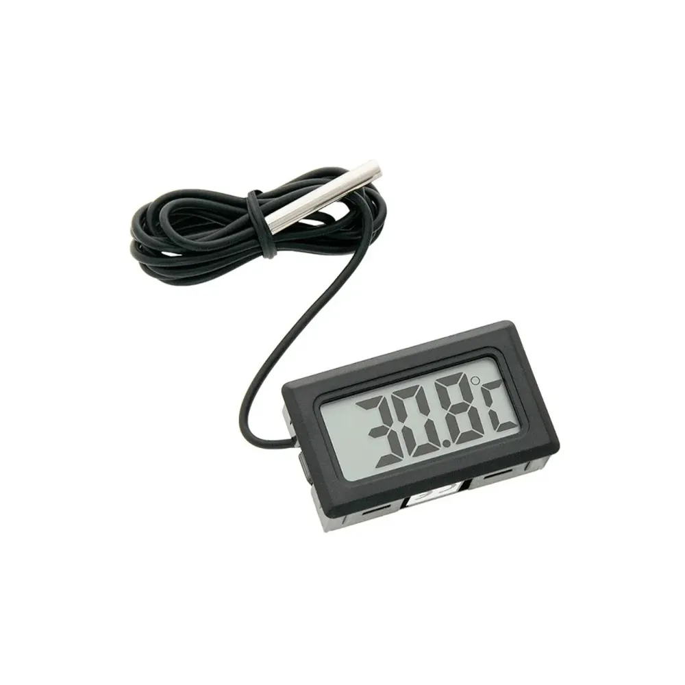 Digital panel thermometer with LCD display and probe Digital panel thermometer with LCD display and probe