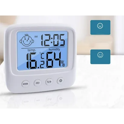Thermometer hygrometer with alarm clock