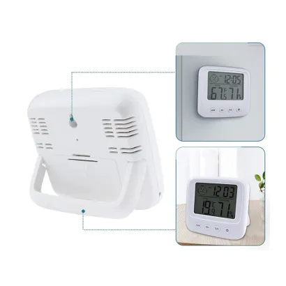Thermometer hygrometer with alarm clock